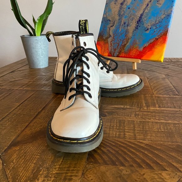 Womens Dr. Martens 1460 8-Eye Boot - White - Picture 1 of 6